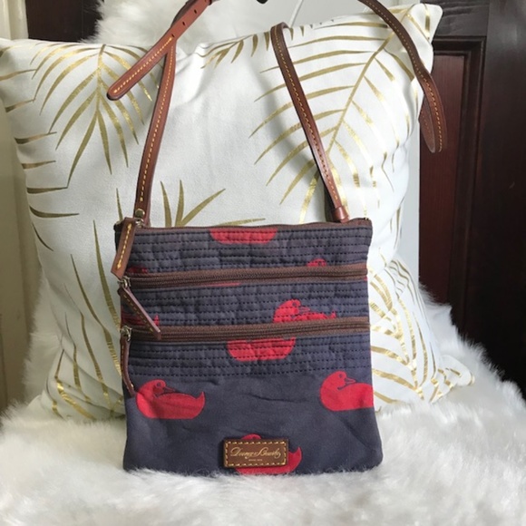 Dooney & Bourke Handbags - Dooney & Bourke blue red duck crossbody purse
